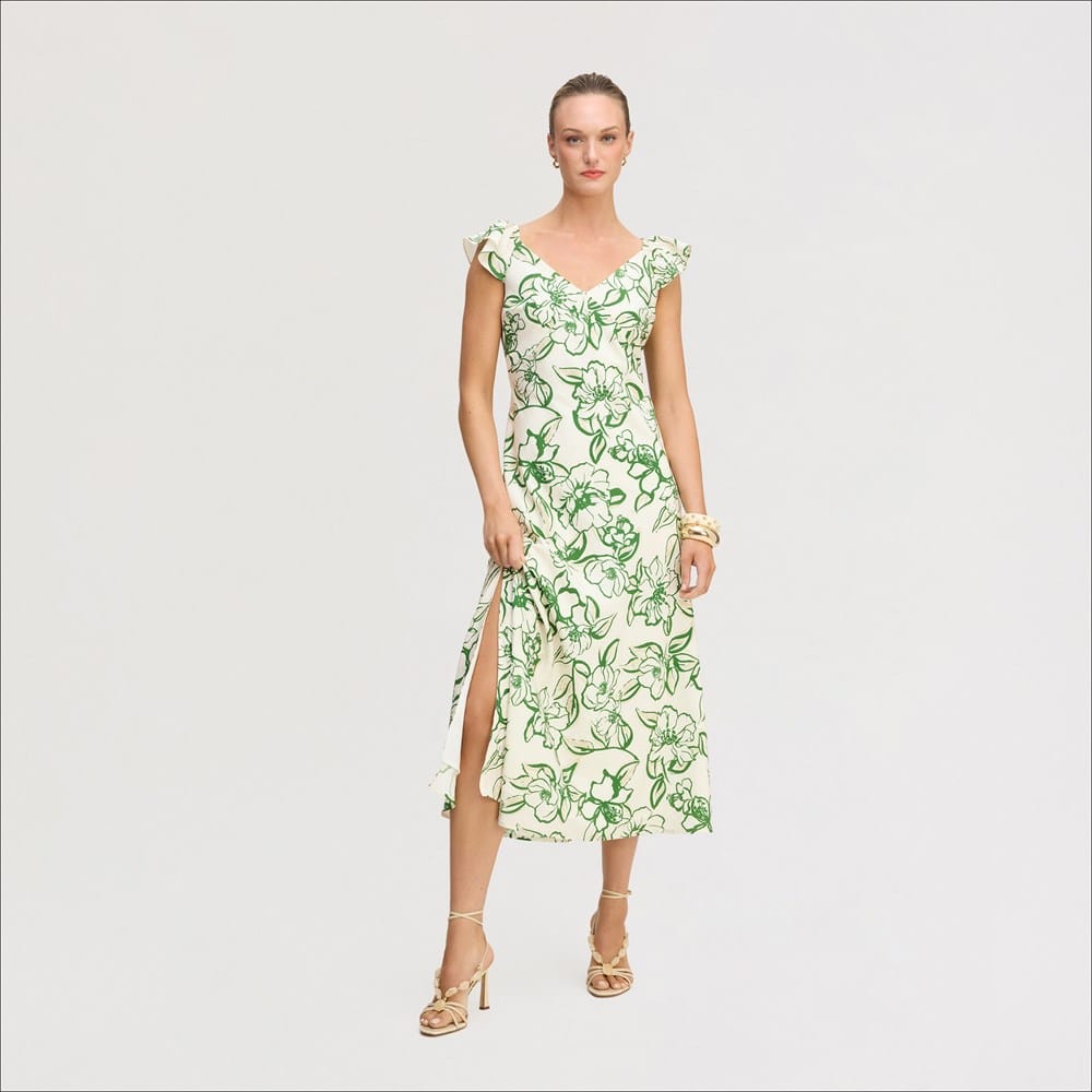 Petal Sketch Maxi Dress