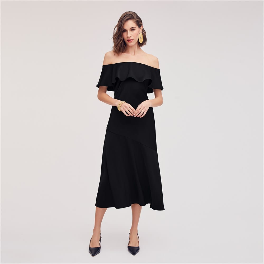 Off The Shoulder Aline Midi Dress